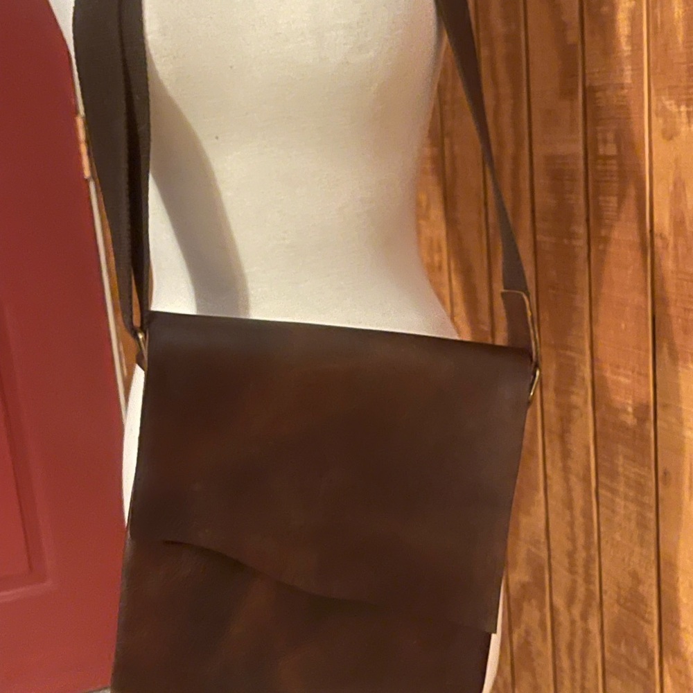 Brown Leather Bed Stu Crossbody Bag